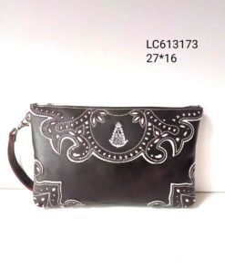 Cartera de piel virgen labrada