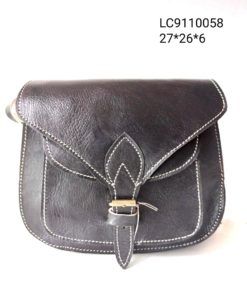 Bolso de cuero liso