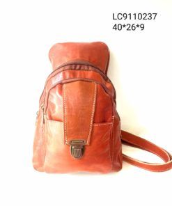 Mochila de cuero sin solapa
