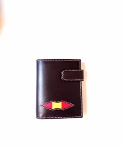 Billetera de piel rombo