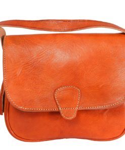 Bolso de cuero tapa lisa